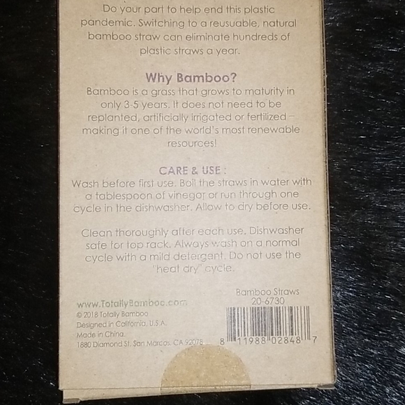 Natural BAMBOO DRINKING Straws - Picture 5 of 6